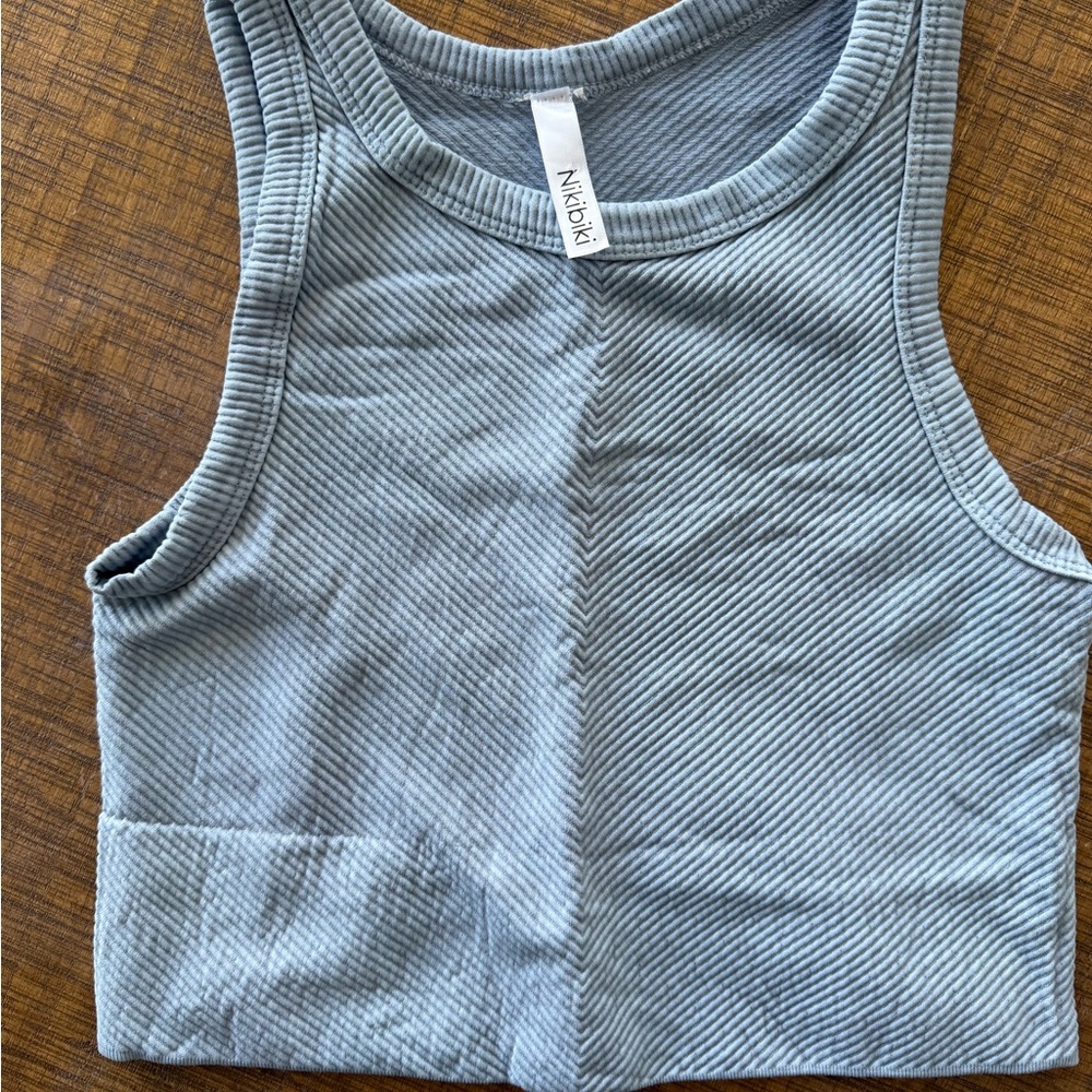 Nikibiki Light Gray Ribbed Tank Top - Picture 3 of 3